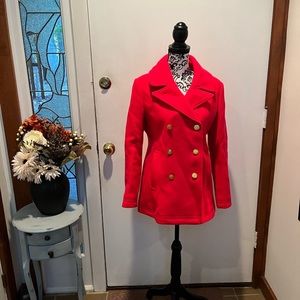J Crew Wool Blend Stadium Cloth  12 Petite red